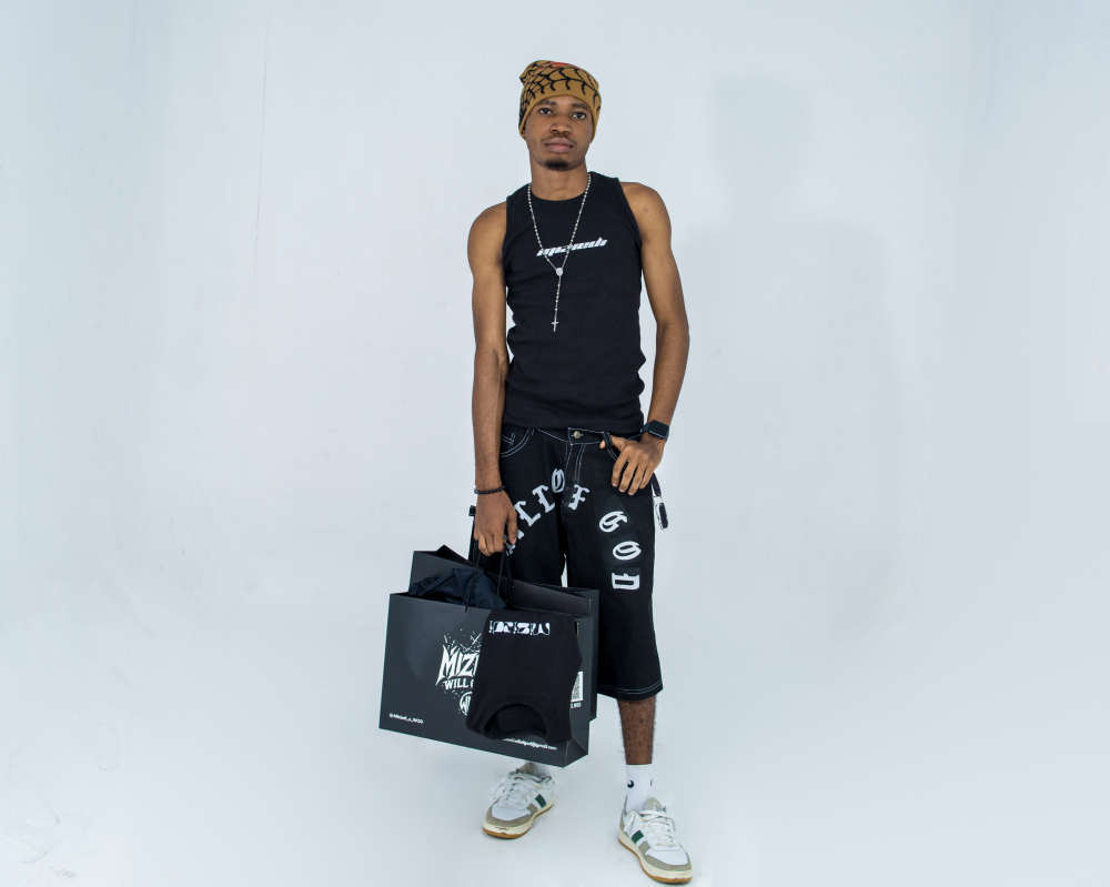 MIZIEDI REFLECTIVE TANK TOP(black)
